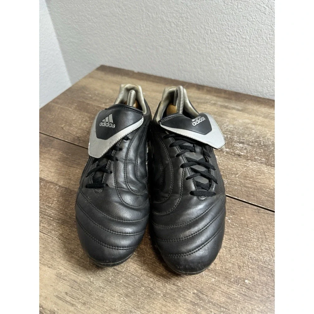 Adidas bracara‎ lll trx fg soccer cleets Traction Black Leather 452047 Men Sz 10